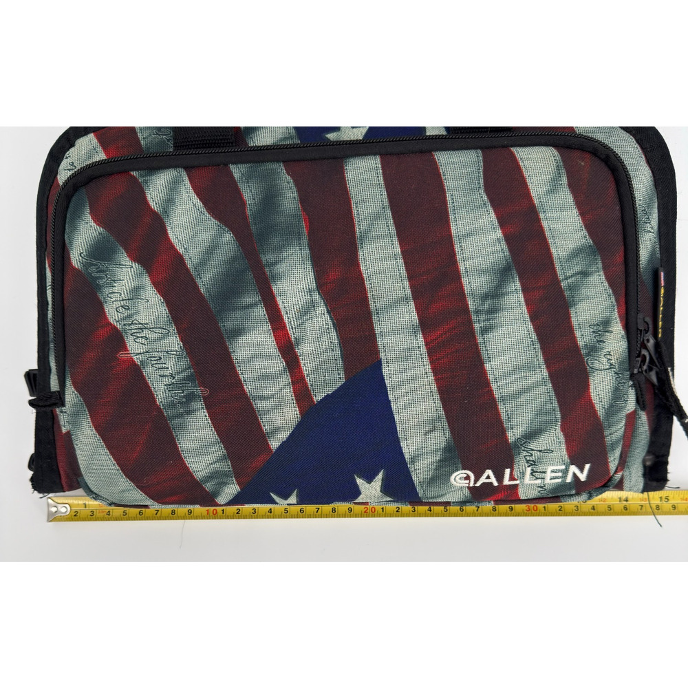 Allen Soft Pistol Case USA Flag Patriotic Handgun Range Bag Zipper Padded - Picture 10 of 11